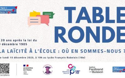 Paris. Table-ronde. La laïcité à l’école, où en sommes-nous ?